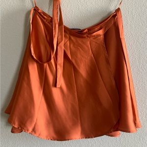 Urban Outfitters Orange Wrap Skirt